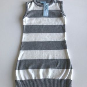 NWT -  Grey and White Spencer Dress - size 6-7 T